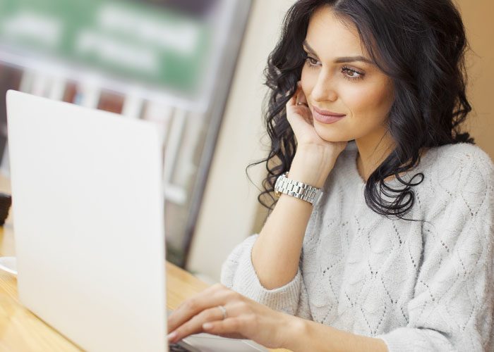 woman with laptop